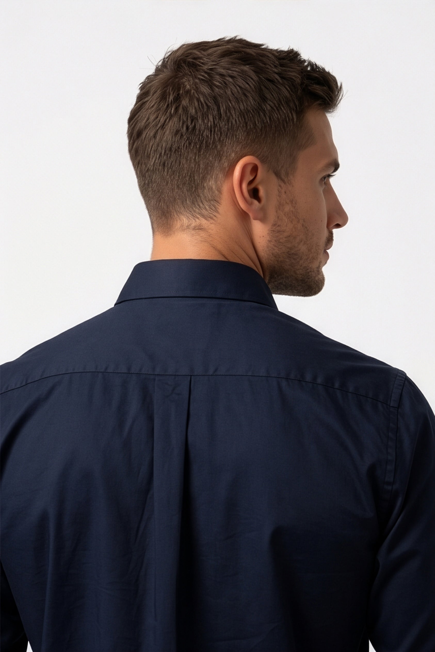 Paul Jones Men's Satin Casual Shirt Navy
