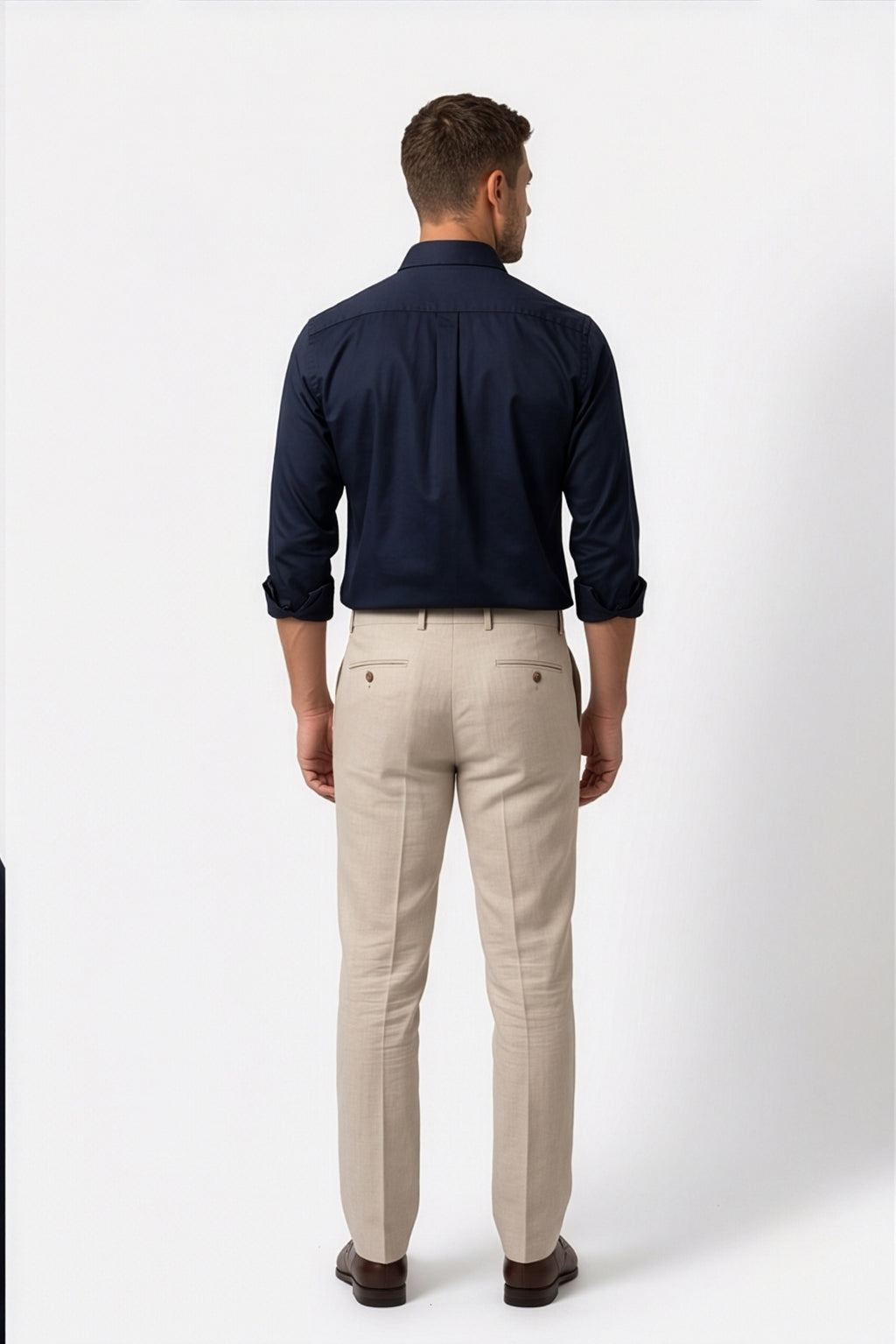 Paul Jones Men's Satin Casual Shirt Navy