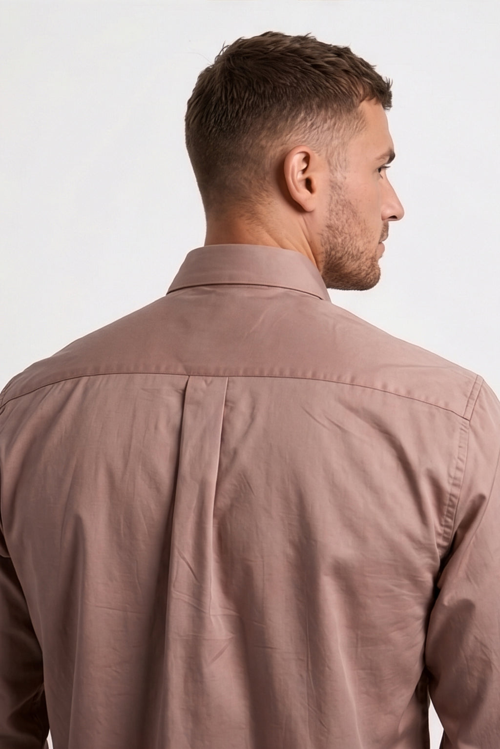 Paul Jones Men's Satin Casual Shirt Mocha