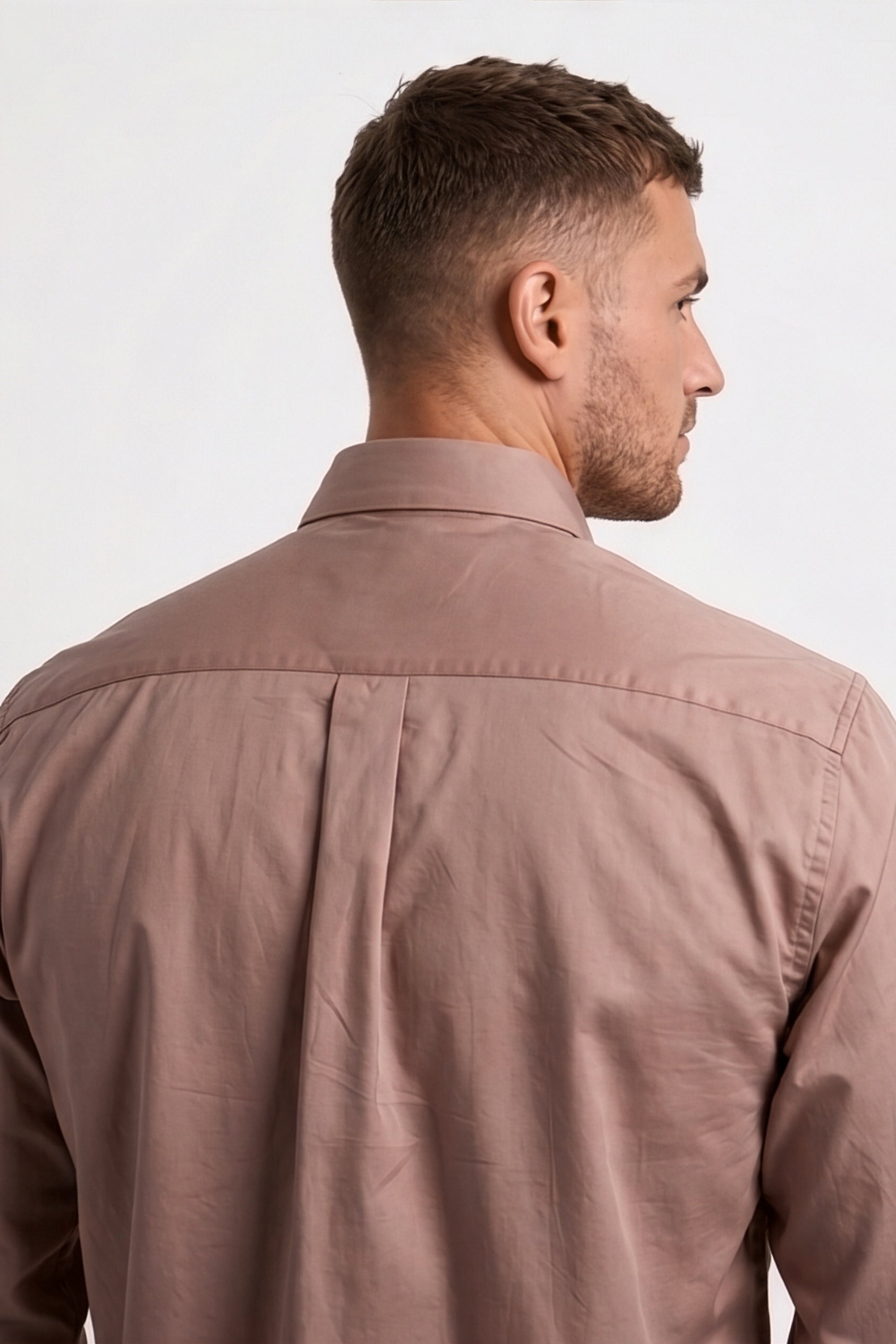Paul Jones Men's Satin Casual Shirt Mocha