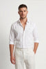Paul Jones Men's Satin Casual Shirt White
