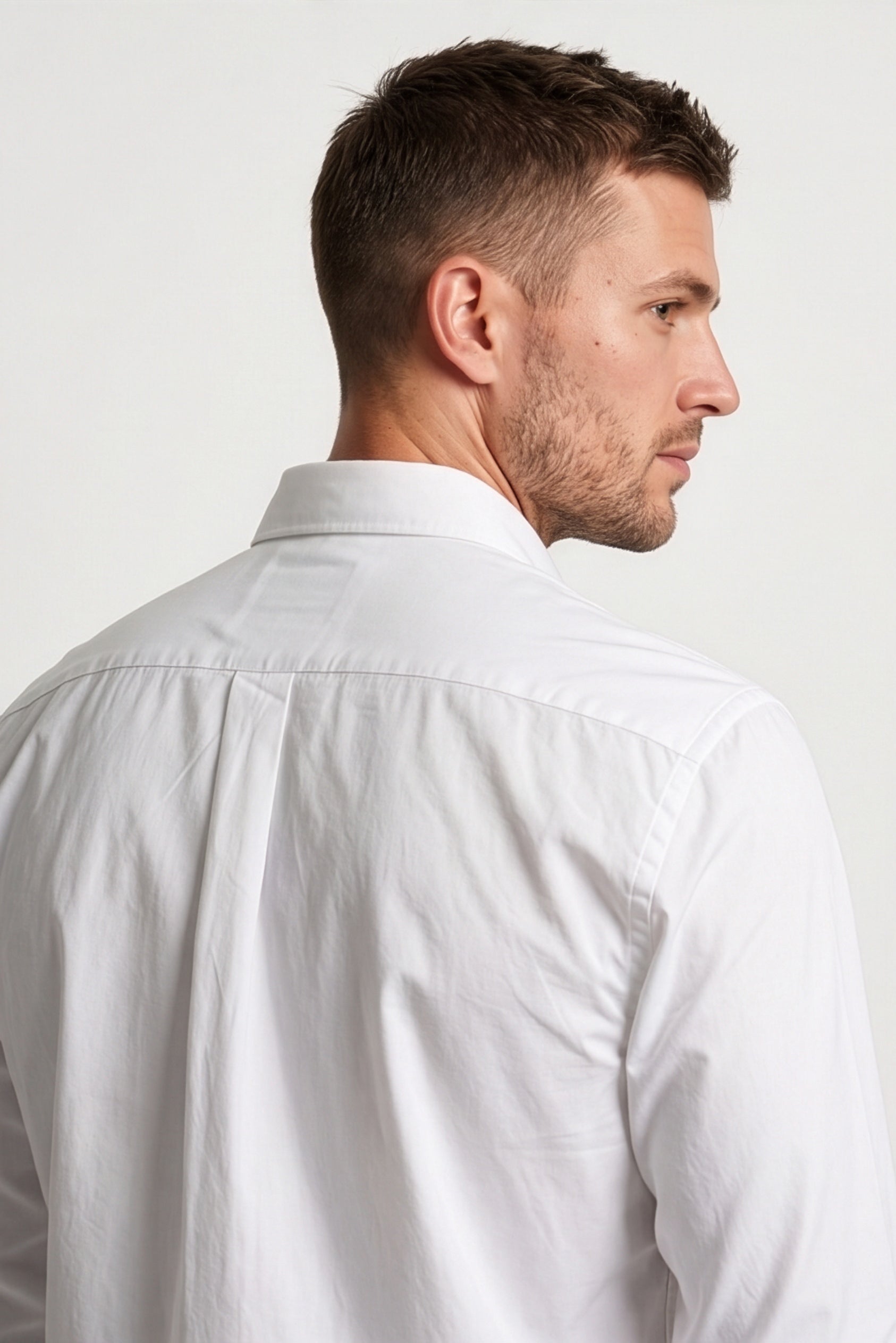 Paul Jones Men's Satin Casual Shirt White