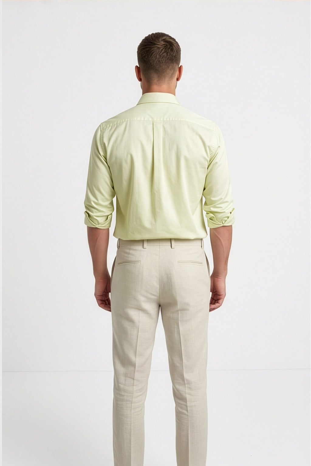 Paul Jones Men's Satin Casual Shirt Lime
