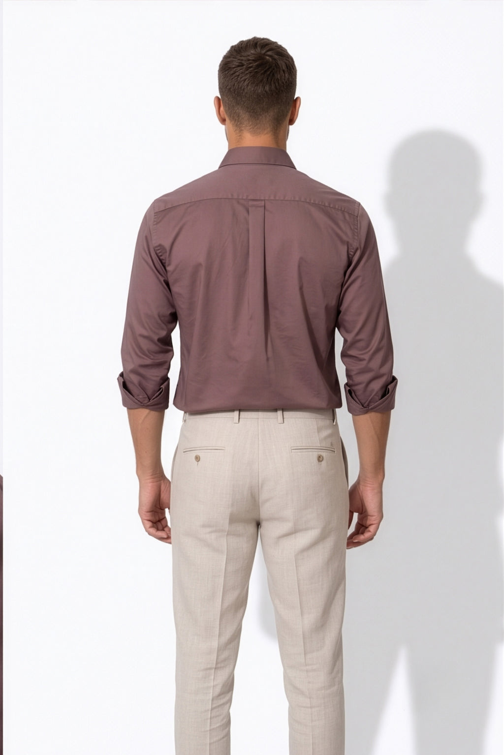 Paul Jones Men's Satin Casual Shirt Mauve