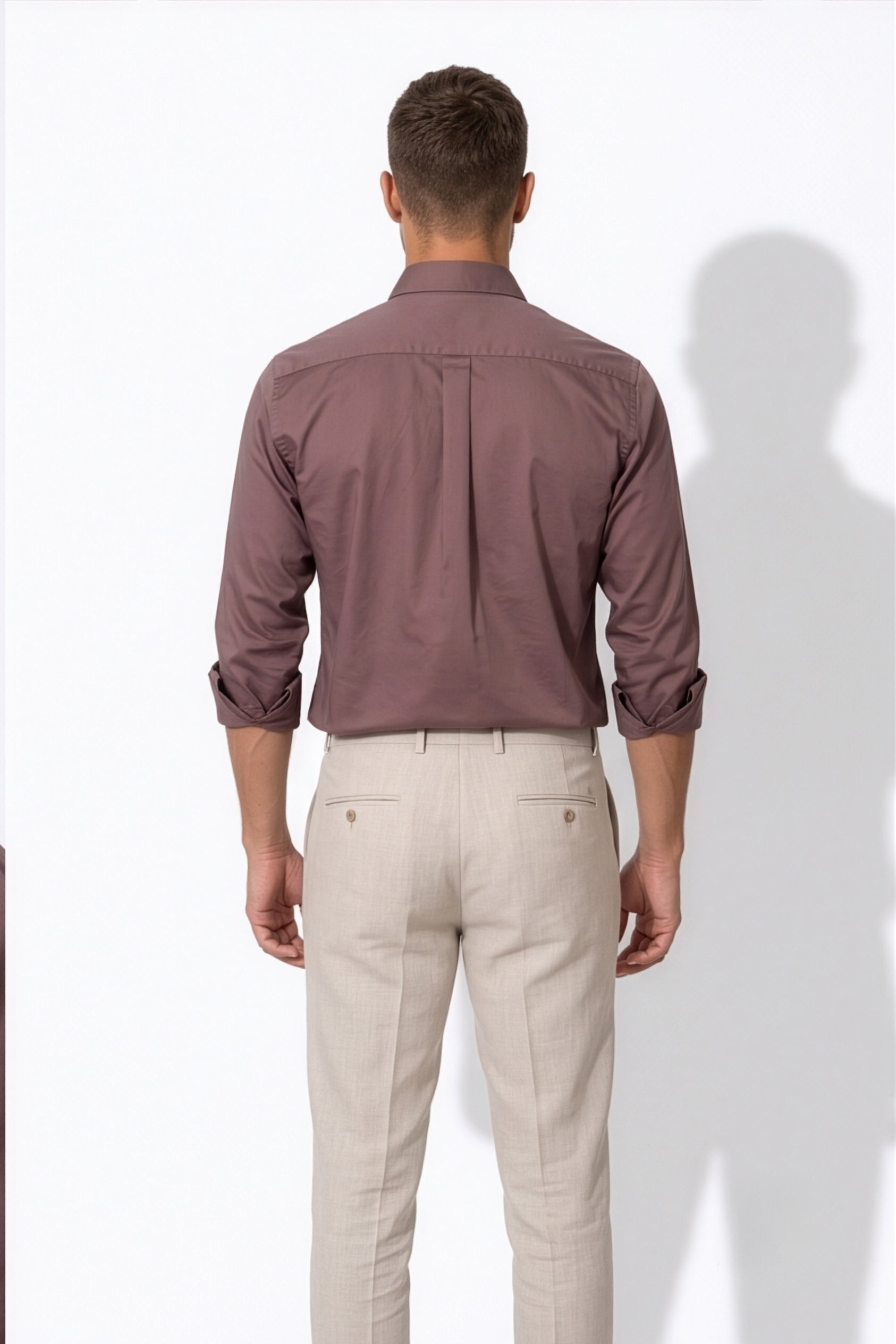 Paul Jones Men's Satin Casual Shirt Mauve