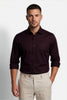 Paul Jones Men's Satin Casual Shirt Burgundy