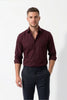 Paul Jones Men's Satin Casual Shirt Wine