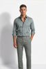 Paul Jones Men's Satin Casual Shirt Slate Grey