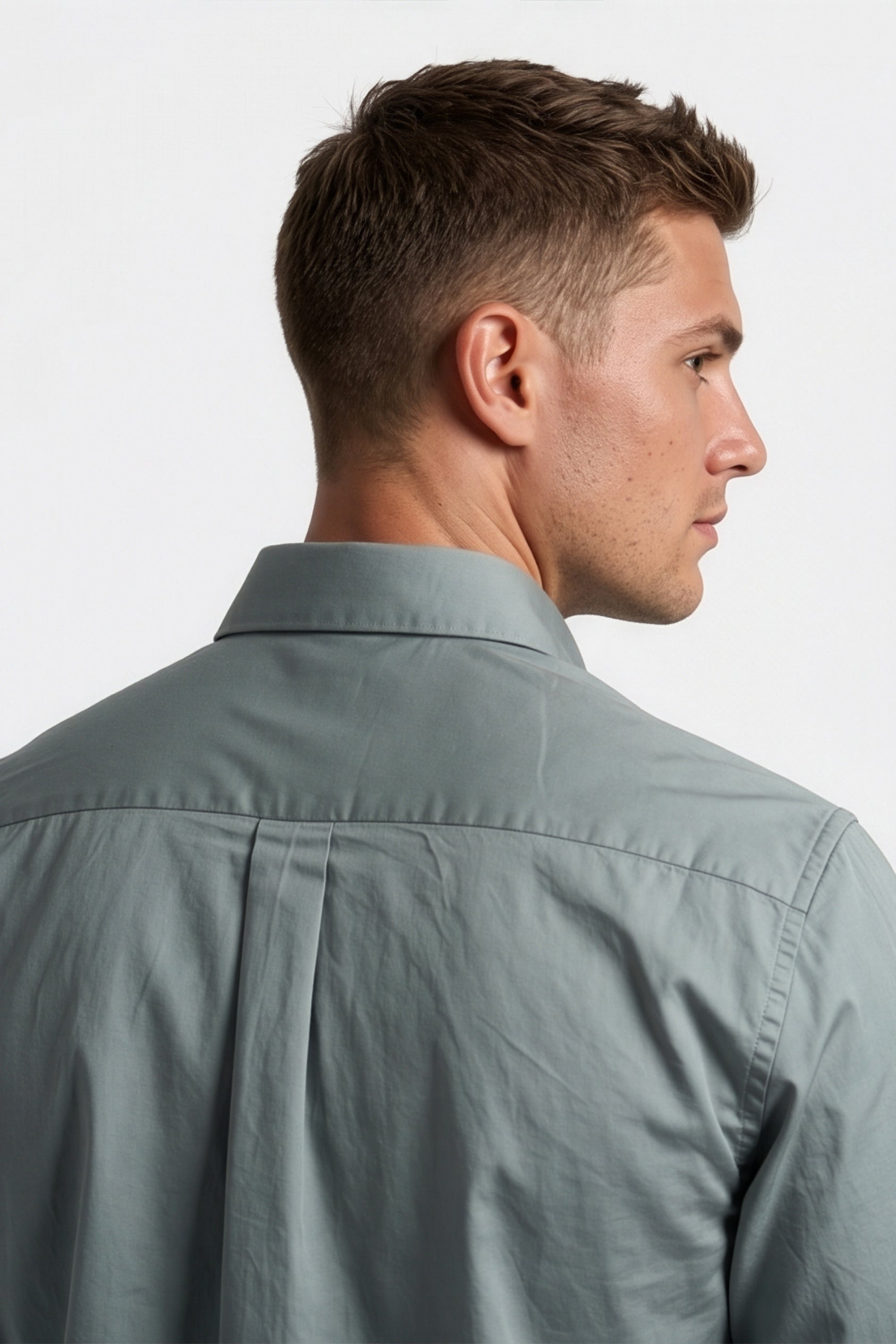 Paul Jones Men's Satin Casual Shirt Slate Grey